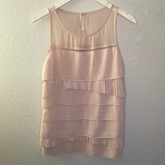 Express Tops - Tiered Pink Express Sleeveless Top